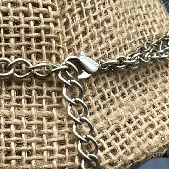 Bohemian Multi-Strand Necklace 19 In Tribal Rhinestone Turquoise Beaded Chain - Picture 5 of 8